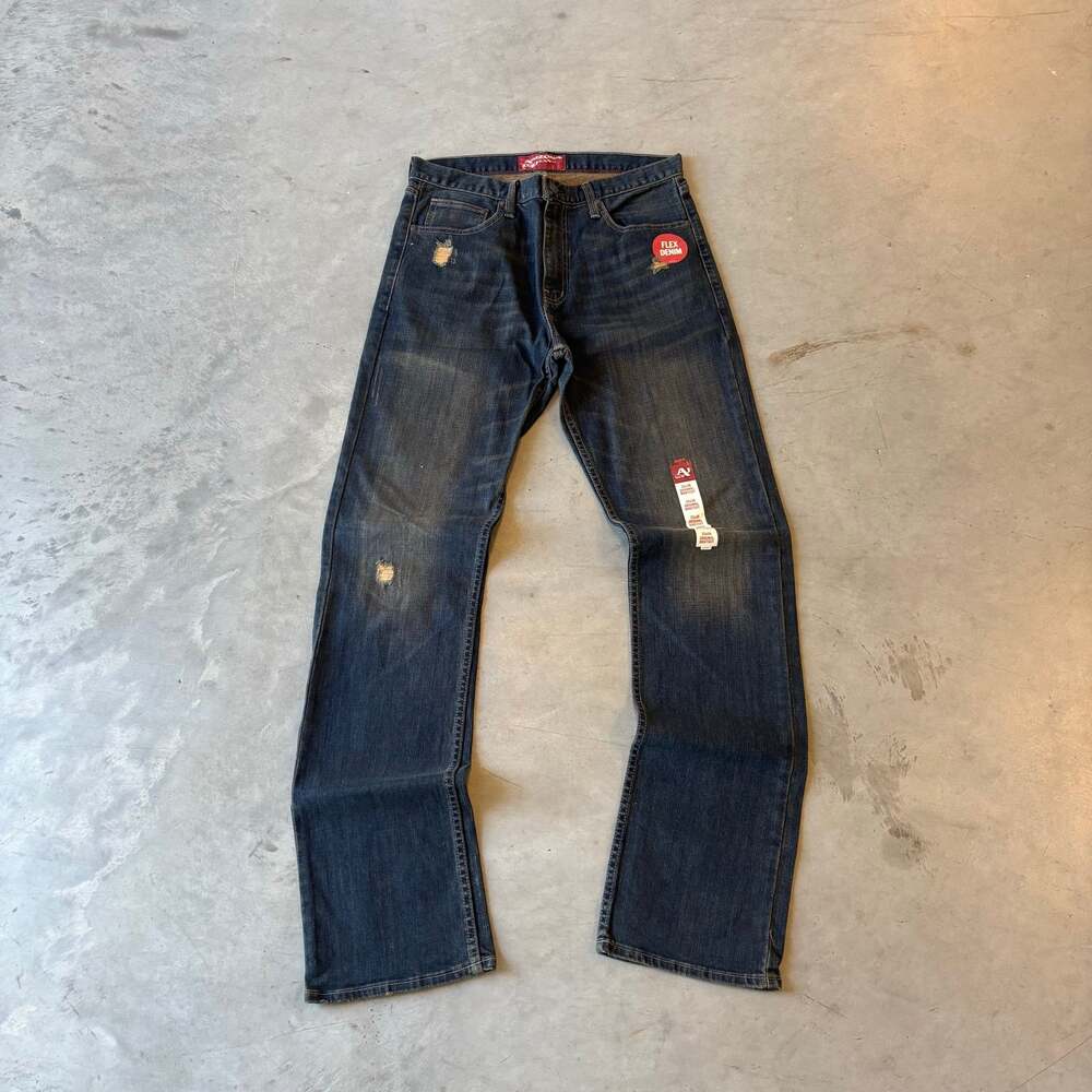 y2k vintage faded washed distressed bootcut jeans